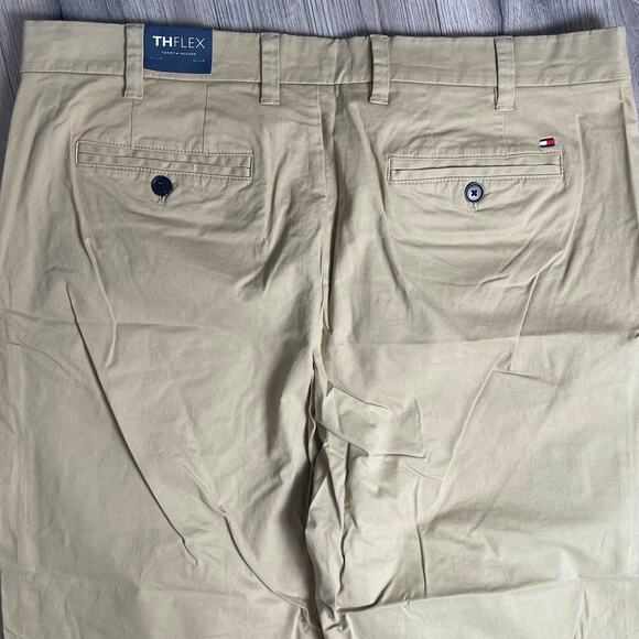 Tommy Hilfiger THFlex Big & Tall Stretch Chino Pants - Mallet Khaki 42 x 36 $70 - Picture 7 of 11